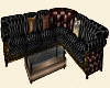 Blk Brown leaher couch