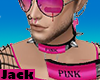 -B- Pink Spiked Collar
