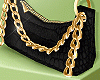 Black Bag + Gold Chain