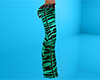 Green Tiger Stripe Flared Pants / Flares RLL (F)