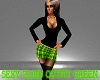 Sexy Plaid Outfit Green