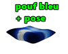 pouf bleu + pose