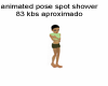 animat pose spot shower