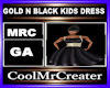 GOLD N BLACK KIDS DRESS