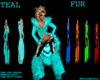 feather fur ice Q /teal