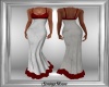 Red & White Fur Dress