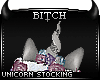 !B Unicorn Xmas Stocking
