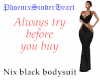 Nix black bodysuit