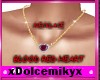 NECKLACE BLOOD RED HEART