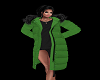 A**Green_Long Fur Coat