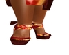 red n gold heart shoes