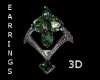 CA 3D Silver Emerald Rg