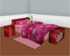 RED AND PINK LOVE BED