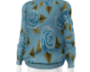 Blue Roses Sweater