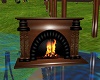 Brown Fire Place