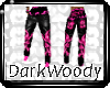 Black/Pink skull pants F