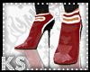 {K} Ankle Red Boots