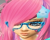 blue kawaii nerd glasses