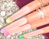Rainbow Rings Nails