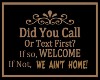 Welcome Doormat Call 1st
