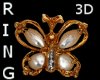 CA 3D GoldPearl Lft Ring