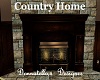 country home fire place