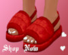 Red Fluffy Slides