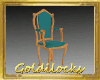 Teal Parlor Chair