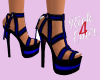 BLACK AND BLUE HEELS
