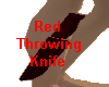 Red Throwing Knife