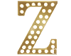 Gold Letter Z