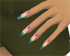 Liquid Rainbow Nails