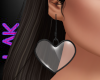 Heart earrings black