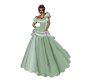 pale green ball gown