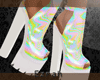 Iridescent block heels