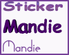 M+ Mandie Name Sticker