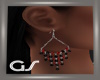 GS Earrings Black N Red