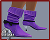 Purple Suede Ankle Boots