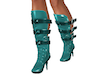 {K} Patent Teal Boot