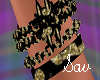 Blk/Gold Cuff Bracelet(R