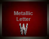Silver Metallic Letter W