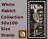 tall white rabbit stamp