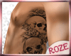 R| Male Skulls side tat
