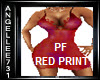 NEW PF RED PRINT DRESS