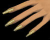 Long Gold Sparkle Nails
