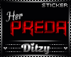 {D Her Predator STICKER