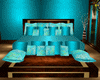 blue bed without poses