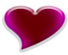Dark Pink Heart Sticker
