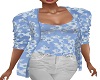 Casual blue flowers top