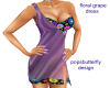 floral grape dress